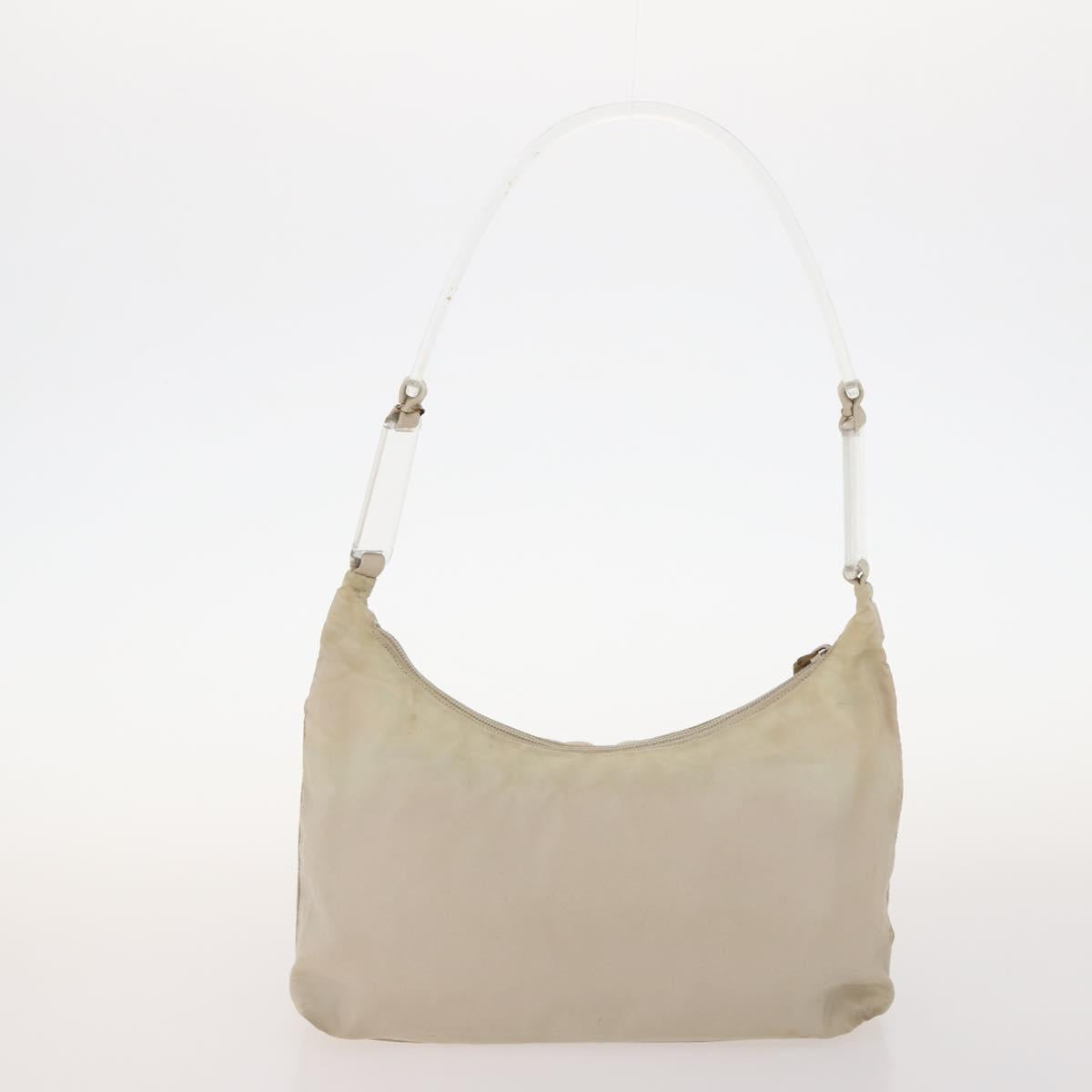 PRADA Shoulder Bag Nylon Velour 3 Set Brown Beige Green Auth BA10734