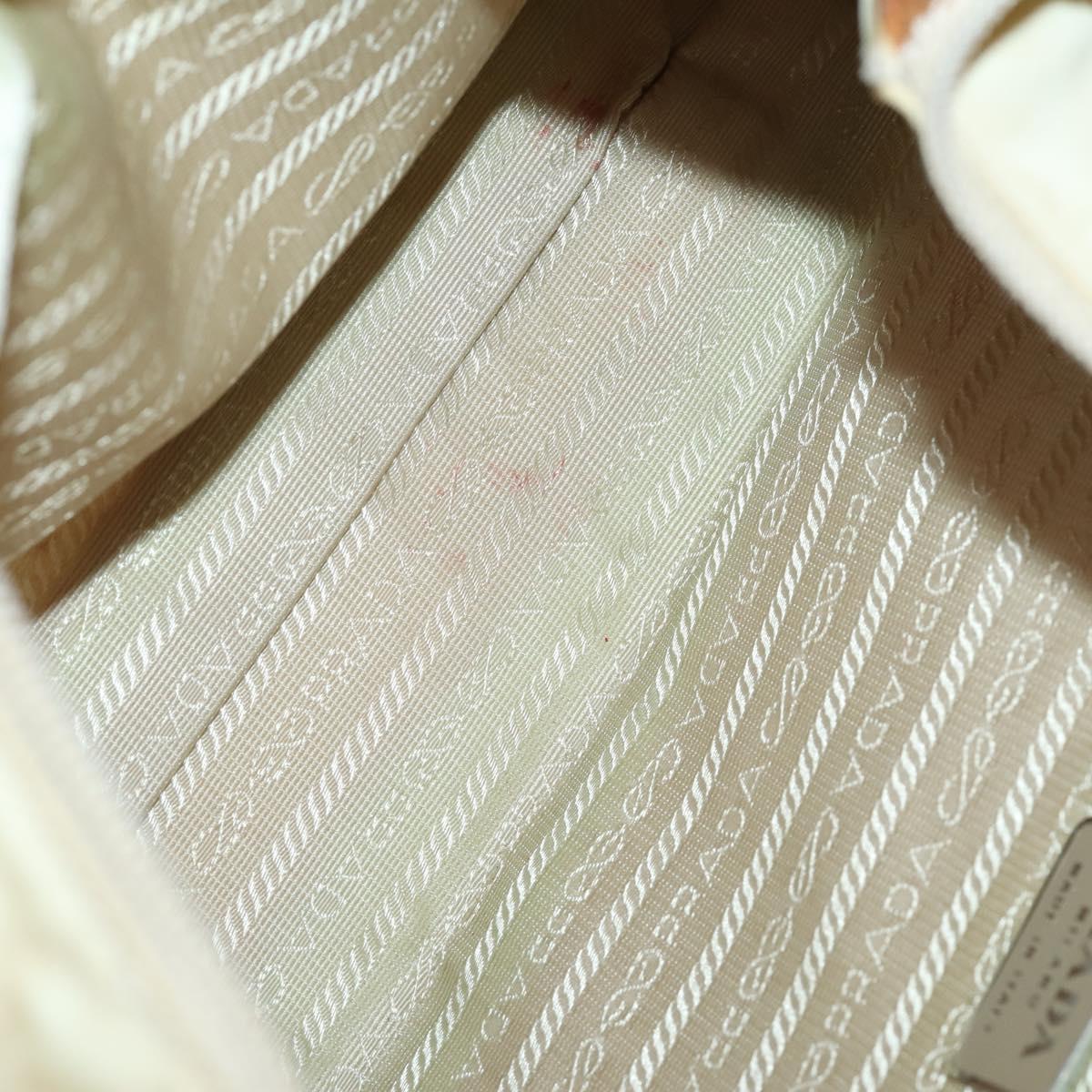 PRADA Shoulder Bag Nylon Velour 3 Set Brown Beige Green Auth BA10734