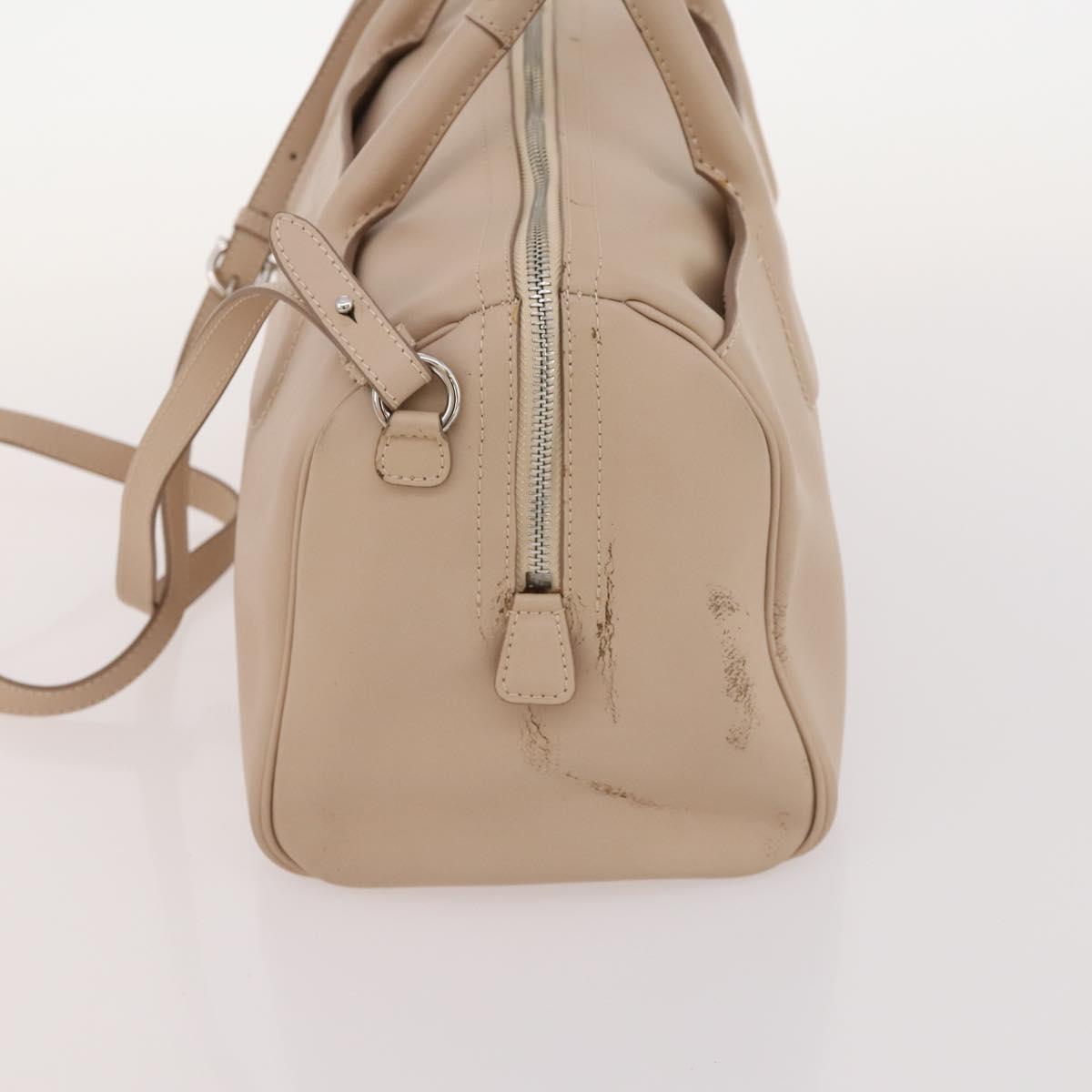 Salvatore Ferragamo Shoulder Bag Leather 2 Set Pink Beige Auth BA10738