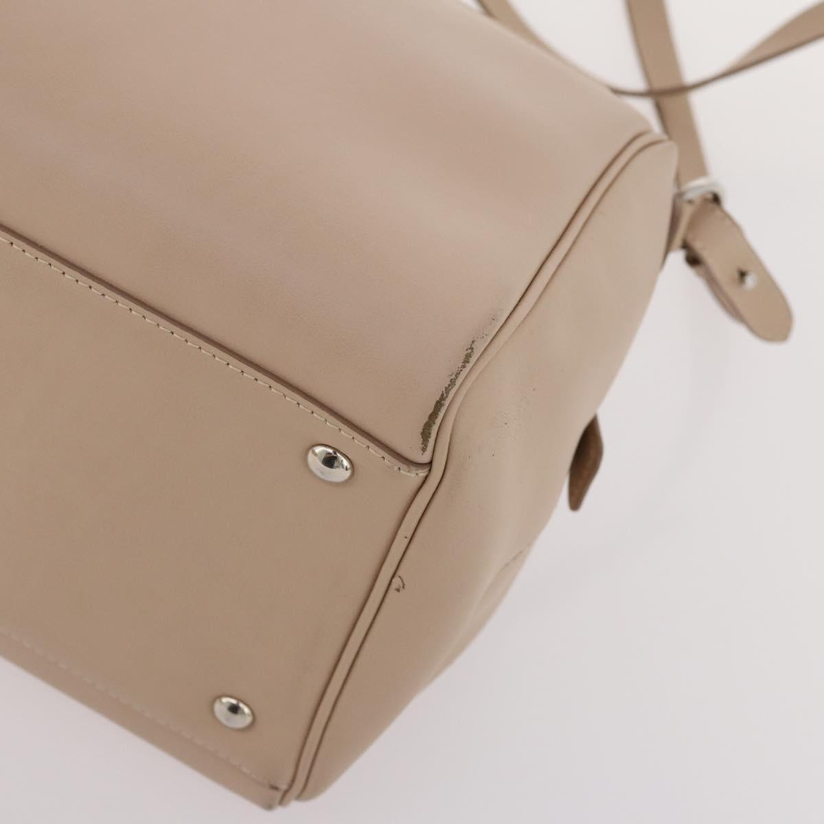 Salvatore Ferragamo Shoulder Bag Leather 2 Set Pink Beige Auth BA10738