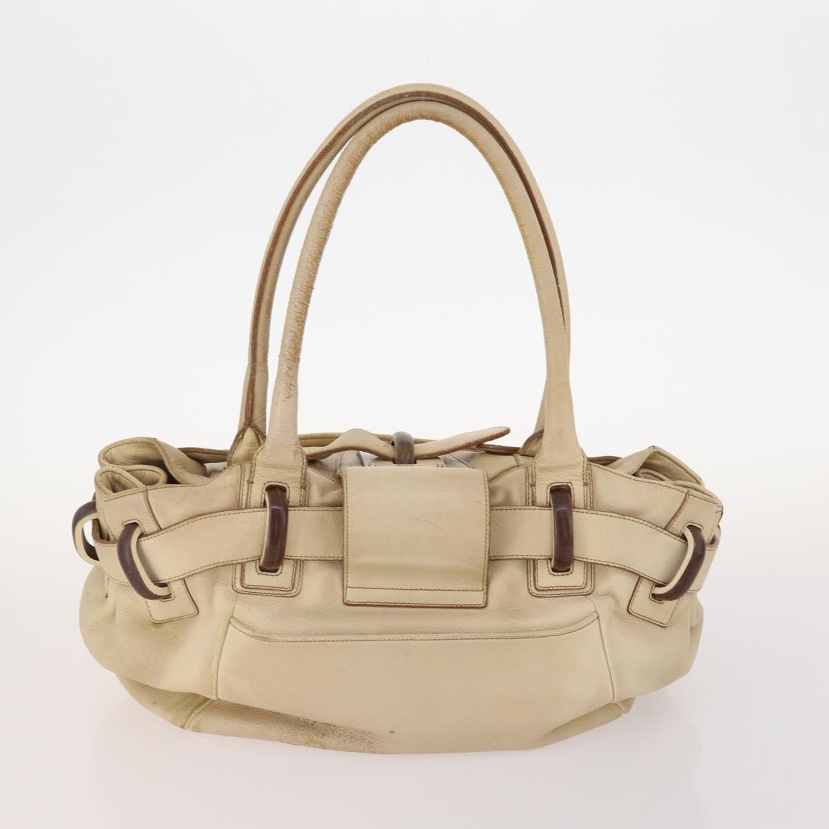 Salvatore Ferragamo Shoulder Bag Leather 2 Set Pink Beige Auth BA10738