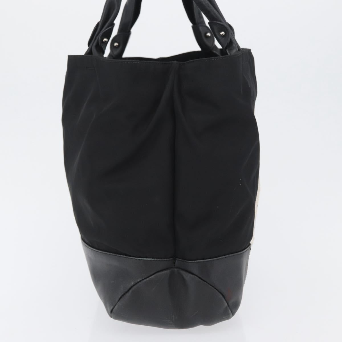 Salvatore Ferragamo Vala Tote Bag Nylon Black Silver Auth BA10741