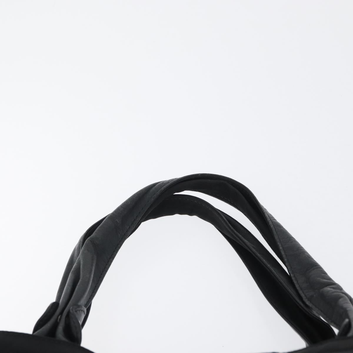 Salvatore Ferragamo Vala Tote Bag Nylon Black Silver Auth BA10741