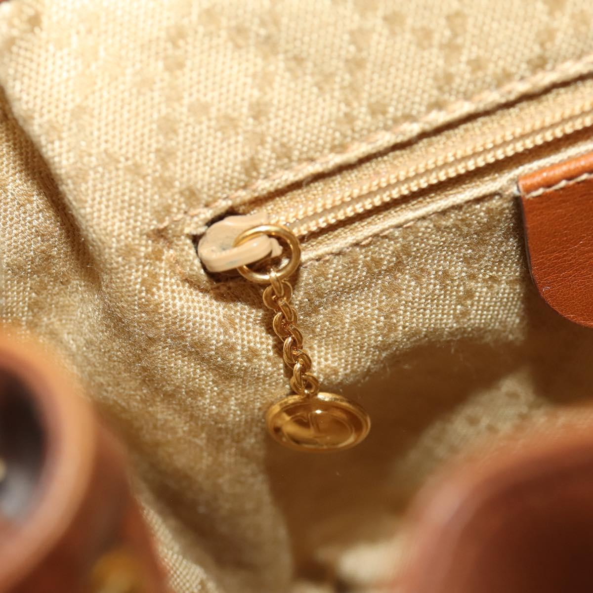 GUCCI Bamboo Backpack Leather Brown Gold 003 1705 0030 Auth BA10744