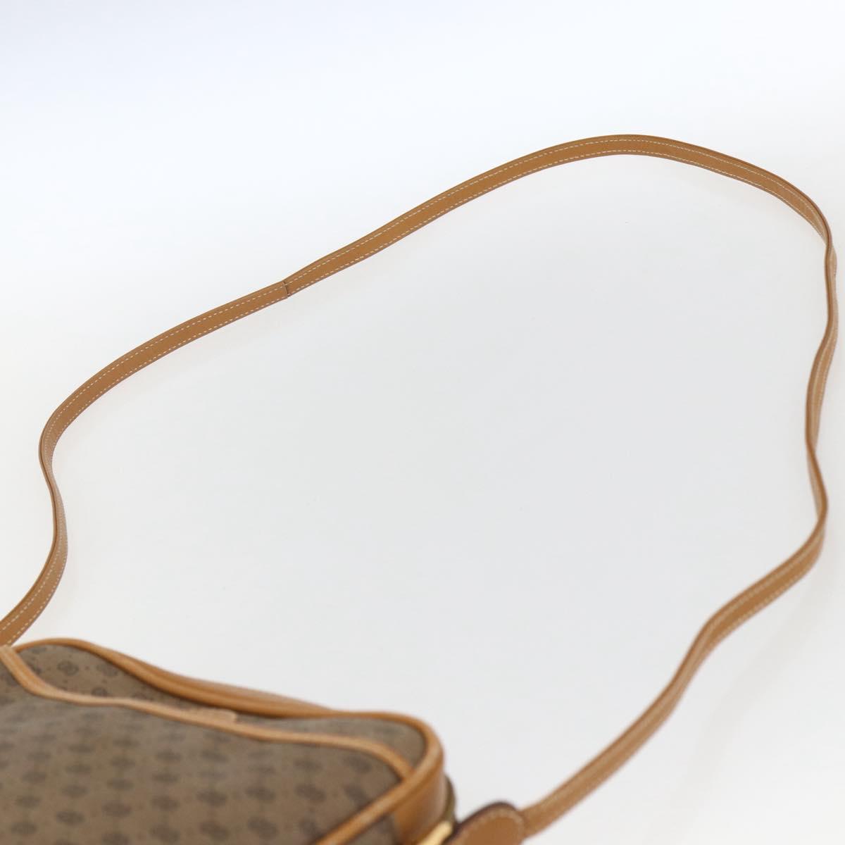 GUCCI Micro GG Supreme Shoulder Bag PVC Beige Gold Auth BA10759