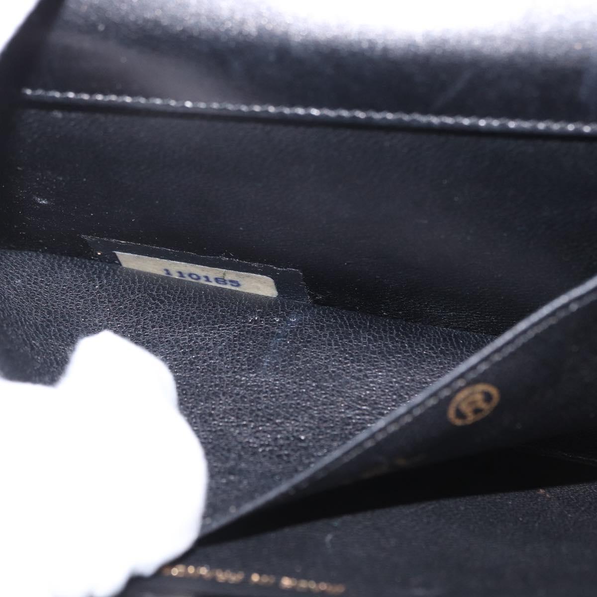 CHANEL Chain Shoulder Bag Patent leather Black Gold CC Auth BA10760