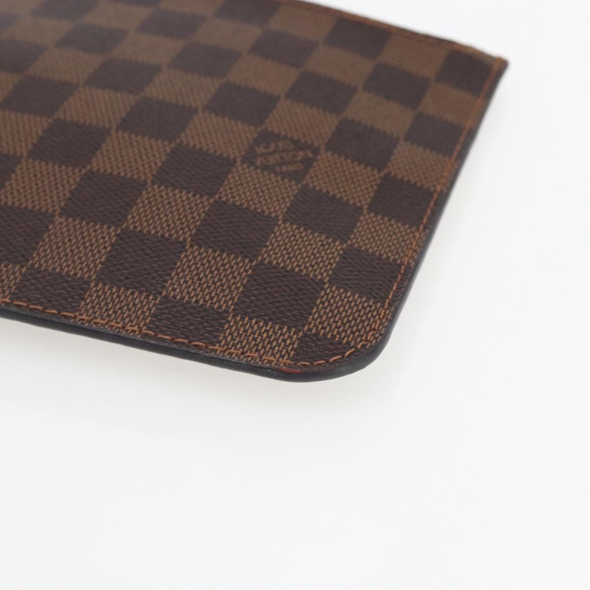 LOUIS VUITTON Damier Ebene Neverfull MM Pouch LV Auth BA10773