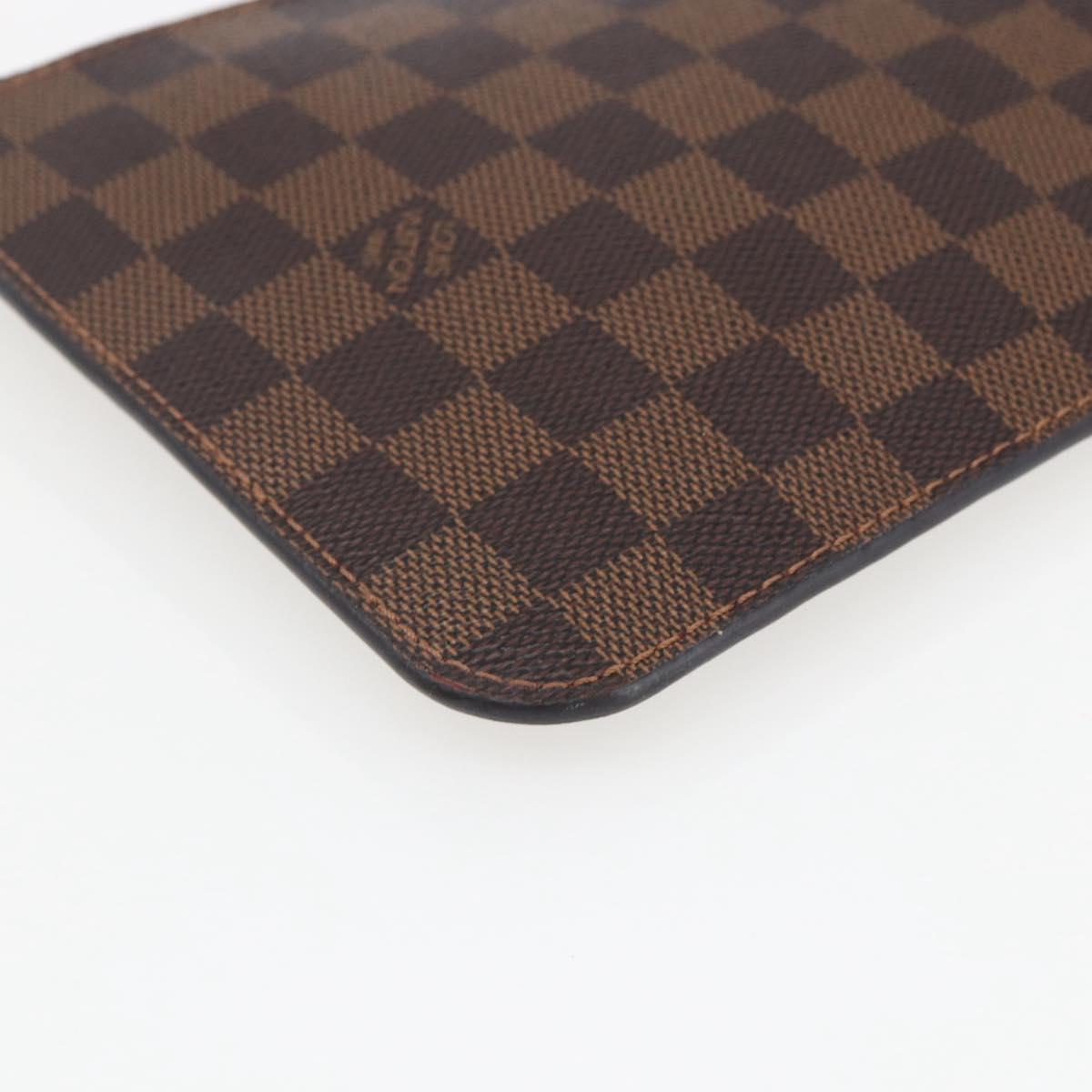 LOUIS VUITTON Damier Ebene Neverfull MM Pouch LV Auth BA10773