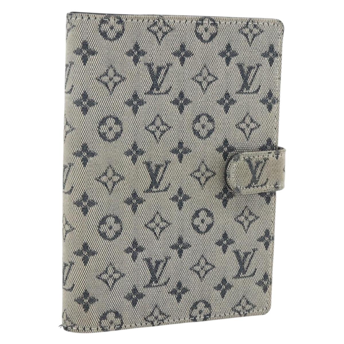 LOUIS VUITTON Monogram Mini Agenda PM Day Planner Cover Blue R20910 Auth BA10790