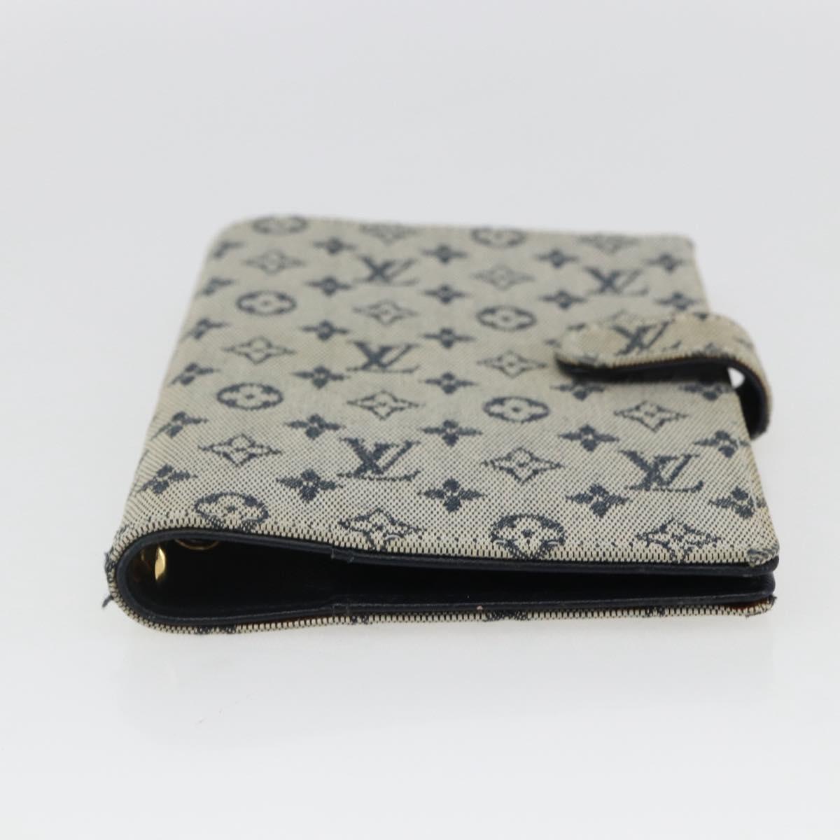 LOUIS VUITTON Monogram Mini Agenda PM Day Planner Cover Blue R20910 Auth BA10790