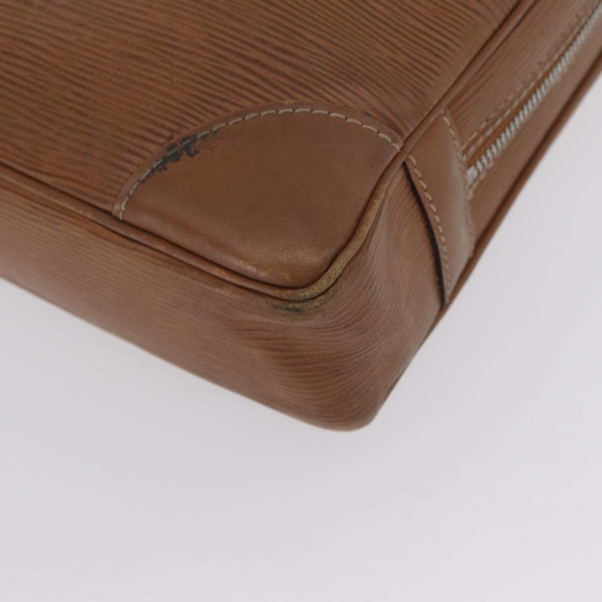 LOUIS VUITTON Epi Porte Documents Voyage Business Bag Brown M54478 Auth BA10800