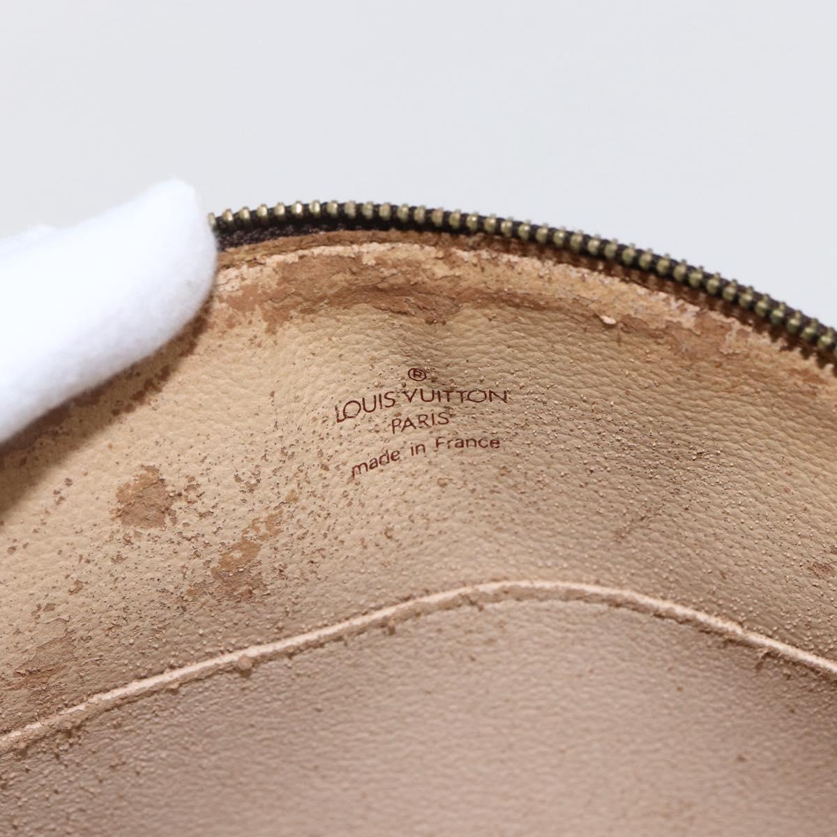 LOUIS VUITTON Monogram Trousse Demi Ronde Cosmetic Pouch M47520 LV Auth BA10802
