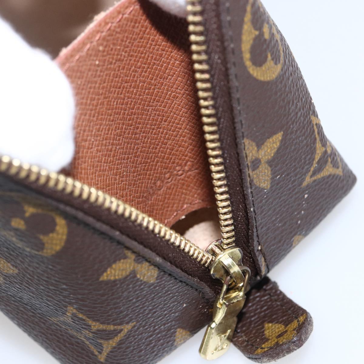 LOUIS VUITTON Monogram Trousse Demi Ronde Cosmetic Pouch M47520 LV Auth BA10802