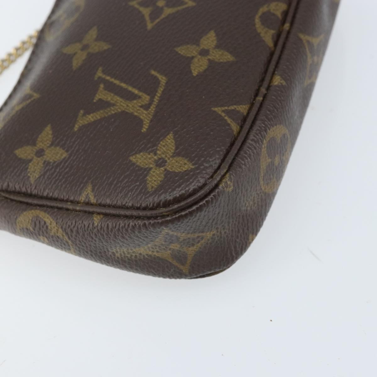 LOUIS VUITTON Monogram Mini Pochette Accessoires Pouch M58009 LV Auth BA10804