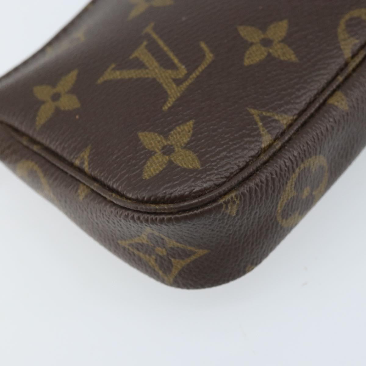 LOUIS VUITTON Monogram Mini Pochette Accessoires Pouch M58009 LV Auth BA10804