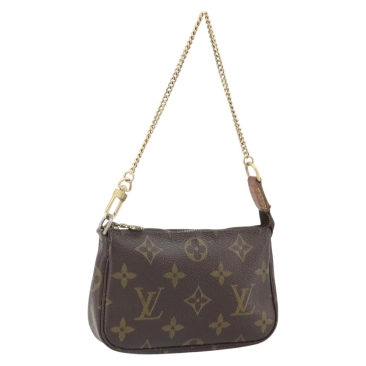 LOUIS VUITTON Monogram Mini Pochette Accessoires Pouch M58009 LV Auth BA10804
