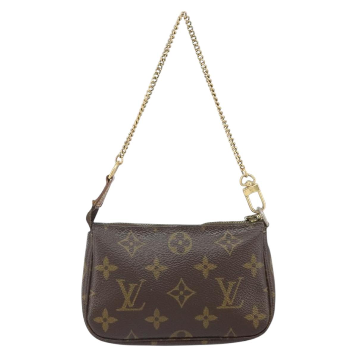 LOUIS VUITTON Monogram Mini Pochette Accessoires Pouch M58009 LV Auth BA10804