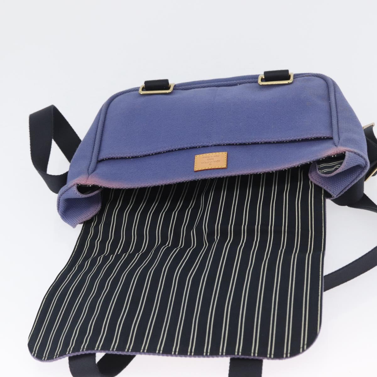 LOUIS VUITTON Antigua Buzzus PM Shoulder Bag Blue M40081 LV Auth BA10805