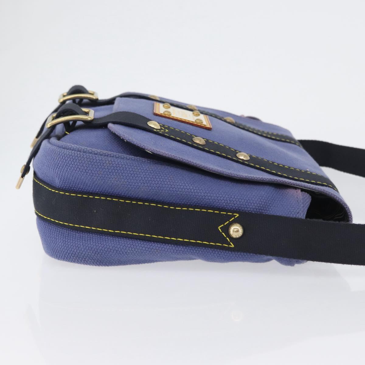 LOUIS VUITTON Antigua Buzzus PM Shoulder Bag Blue M40081 LV Auth BA10805