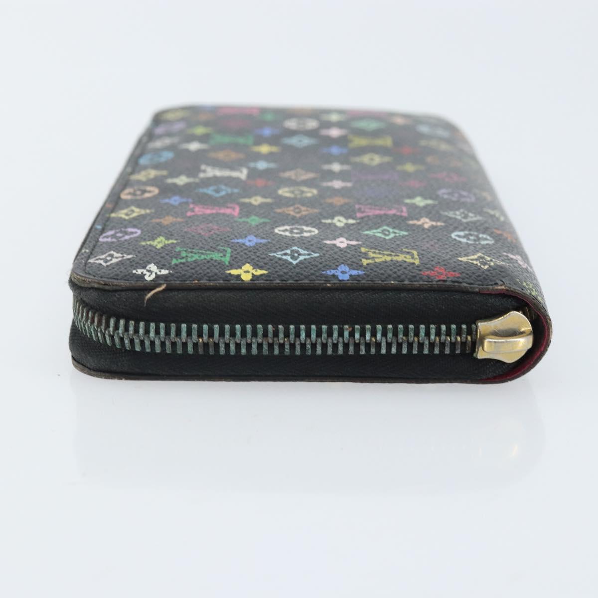 LOUIS VUITTON Monogram Multicolor Zippy Long Wallet Black M60243 LV Auth BA10806