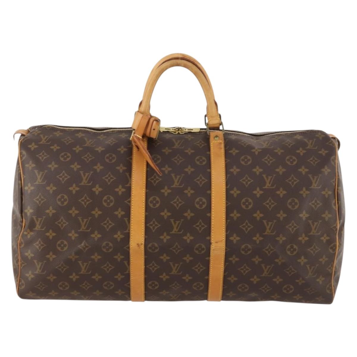 LOUIS VUITTON Monogram Keepall 55 Boston Bag M41424 LV Auth BA10817