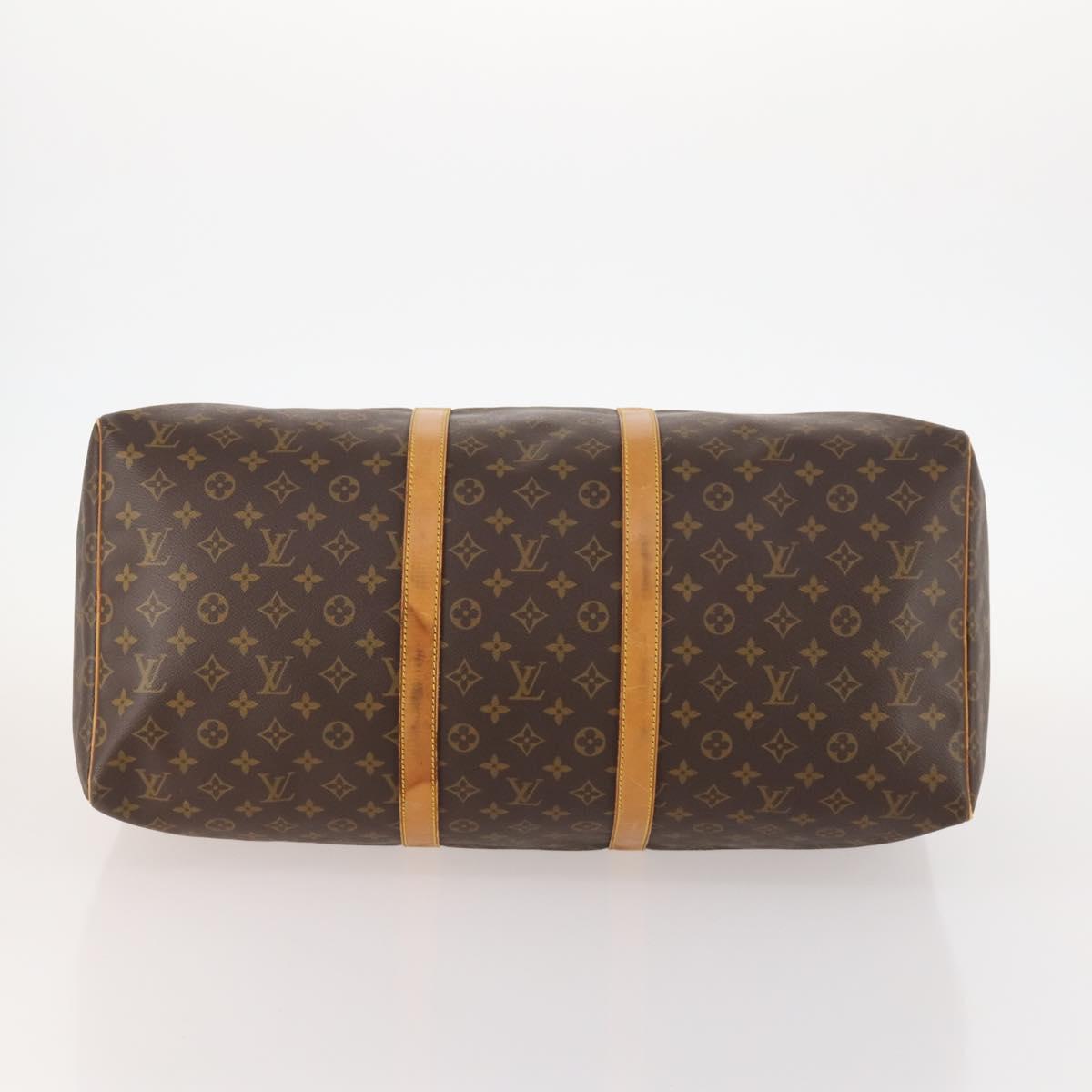 LOUIS VUITTON Monogram Keepall 55 Boston Bag M41424 LV Auth BA10817