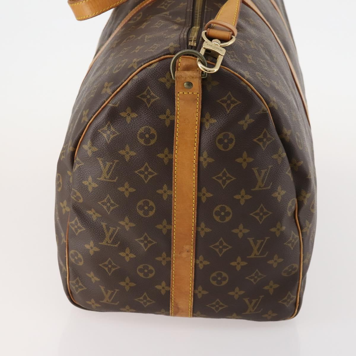 LOUIS VUITTON Monogram Keepall Bandouliere 60 Boston Bag M41412 LV Auth BA10818
