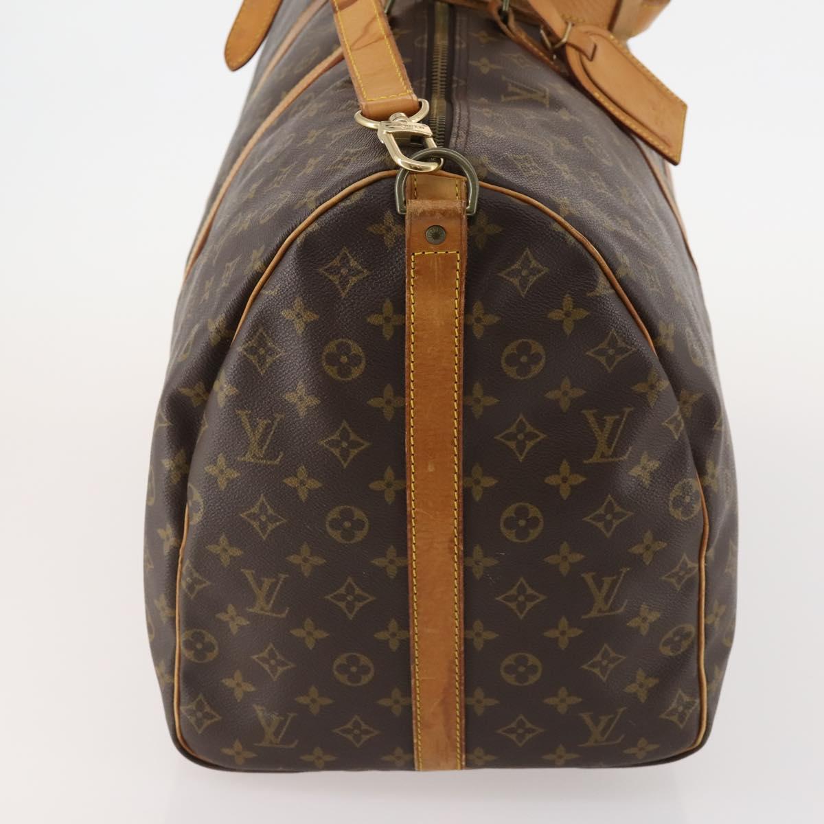 LOUIS VUITTON Monogram Keepall Bandouliere 60 Boston Bag M41412 LV Auth BA10818