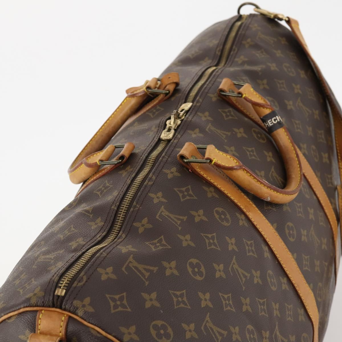LOUIS VUITTON Monogram Keepall Bandouliere 60 Boston Bag M41412 LV Auth BA10818