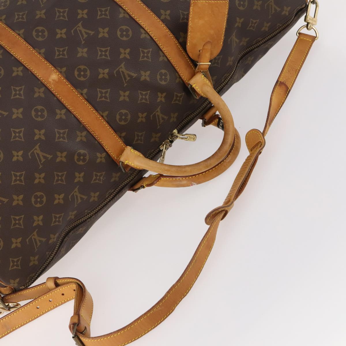 LOUIS VUITTON Monogram Keepall Bandouliere 60 Boston Bag M41412 LV Auth BA10818