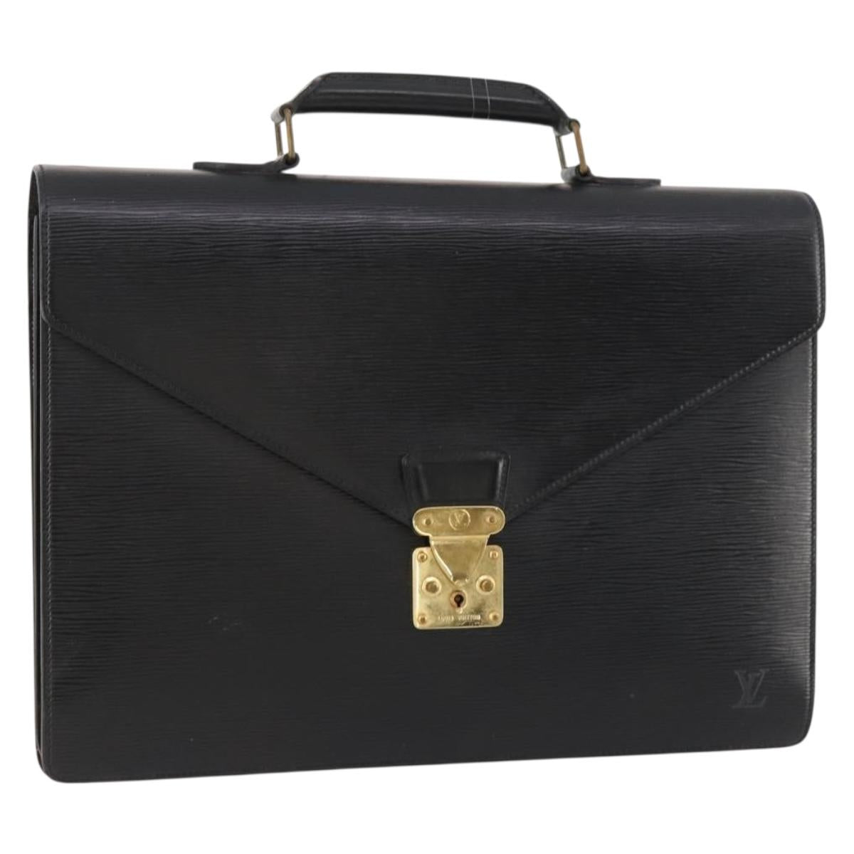 LOUIS VUITTON Epi Serviette Conseiller Briefcase Black M54422 LV Auth BA10821