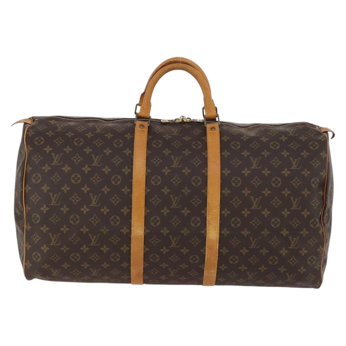 LOUIS VUITTON Monogram Keepall 60 Boston Bag M41422 LV Auth BA10824