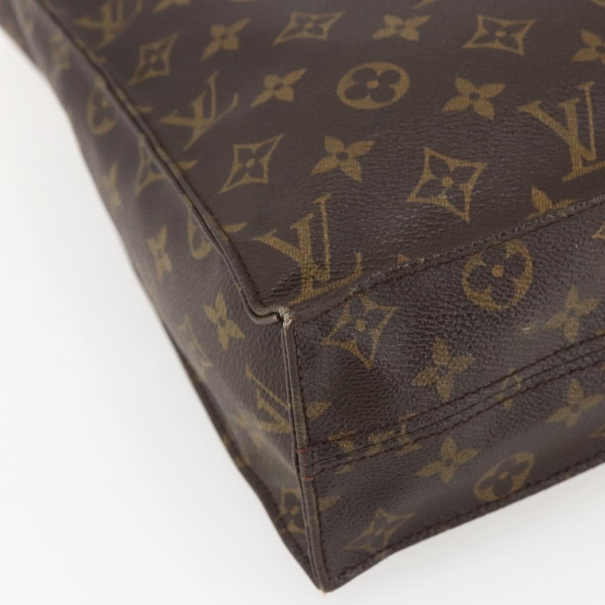 LOUIS VUITTON Monogram Sac Plat Hand Bag M51140 LV Auth BA10825