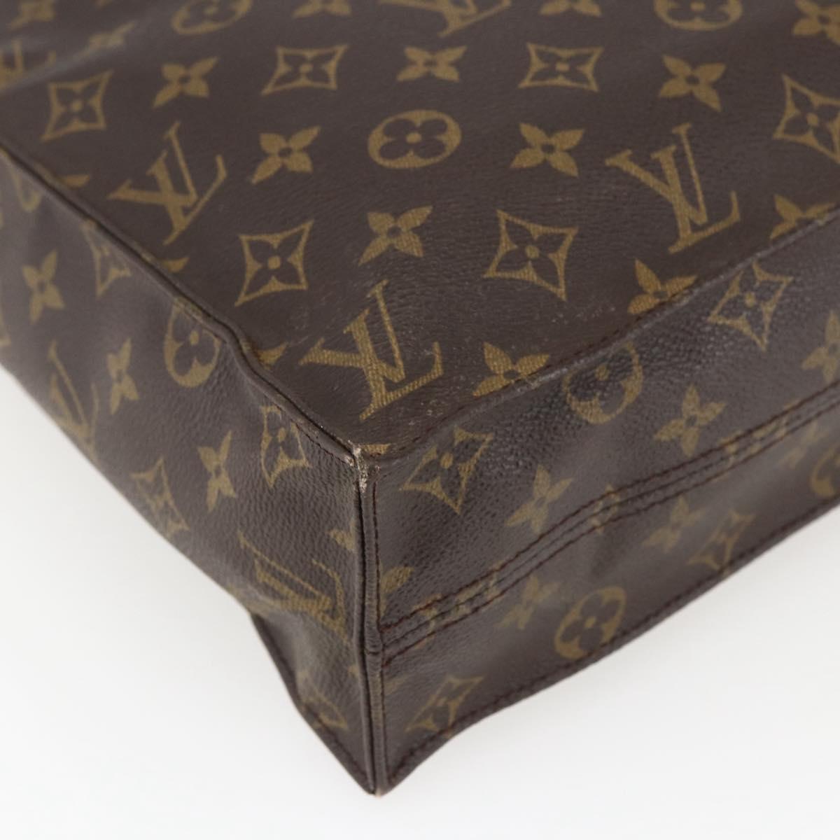 LOUIS VUITTON Monogram Sac Plat Hand Bag M51140 LV Auth BA10825