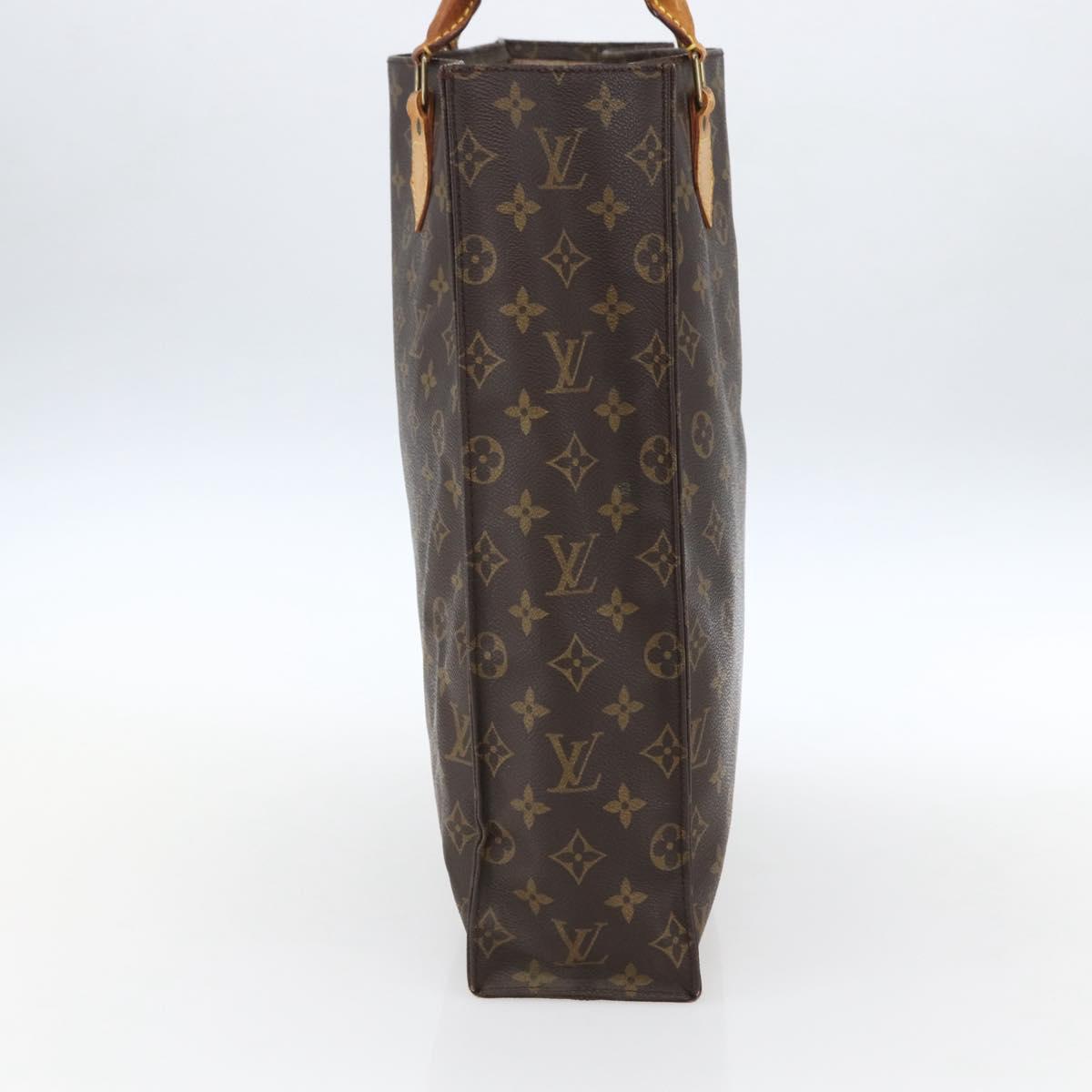 LOUIS VUITTON Monogram Sac Plat Hand Bag M51140 LV Auth BA10825