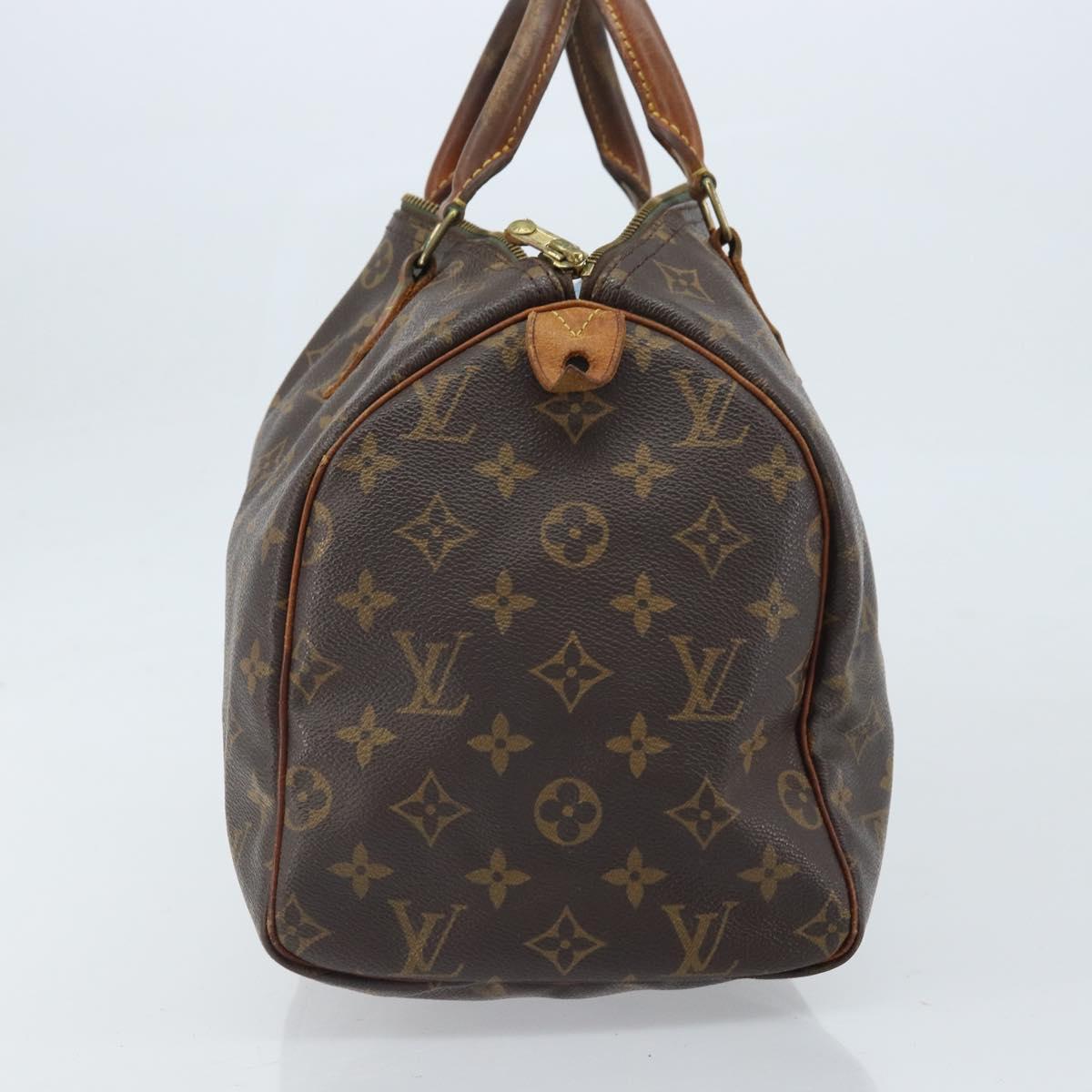 LOUIS VUITTON Monogram Speedy 30 Hand Bag M41526 LV Auth BA10831