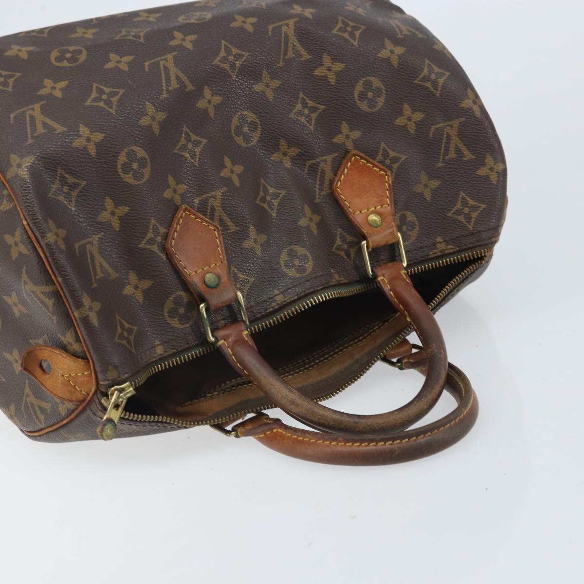 LOUIS VUITTON Monogram Speedy 30 Hand Bag M41526 LV Auth BA10831