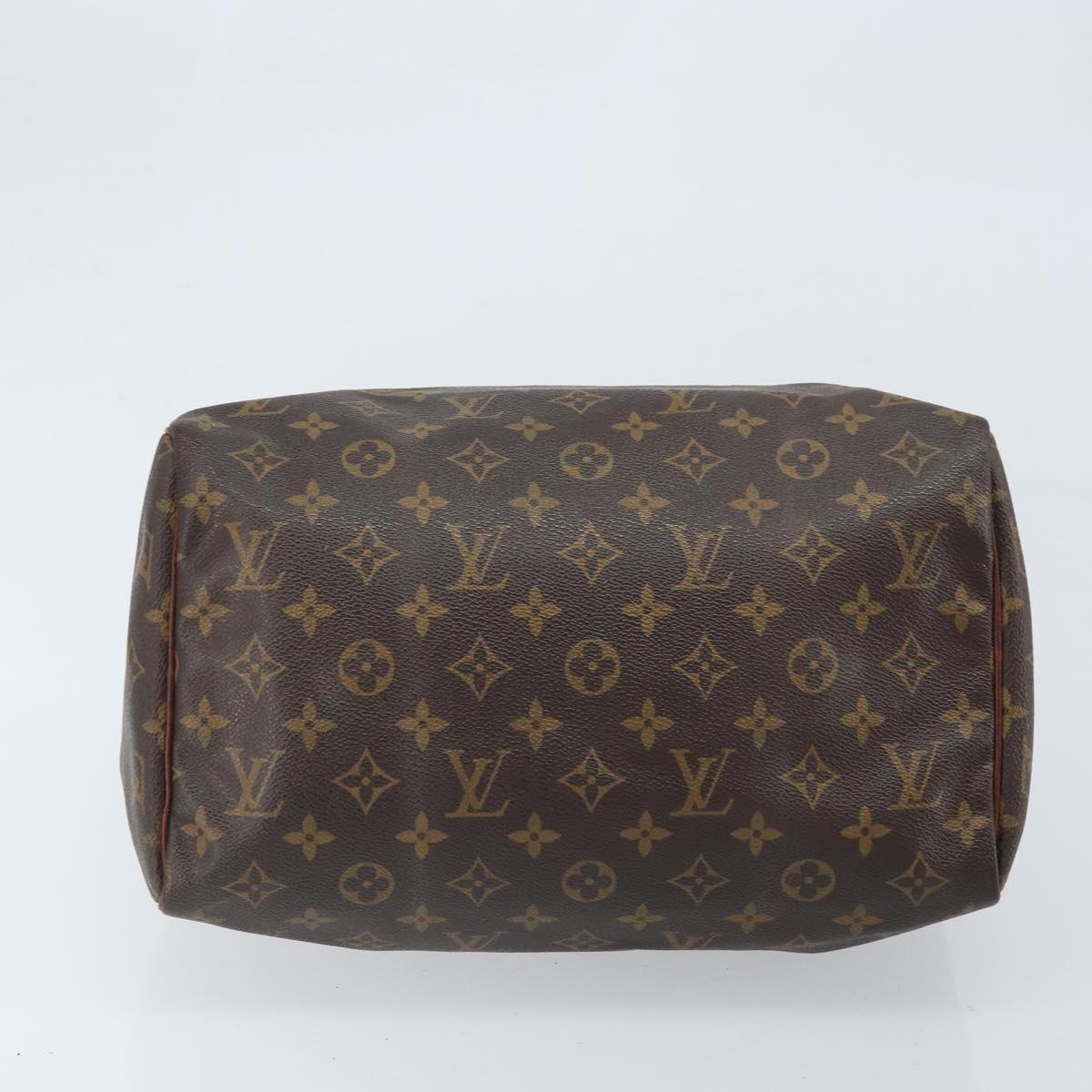 LOUIS VUITTON Monogram Speedy 30 Hand Bag M41526 LV Auth BA10831