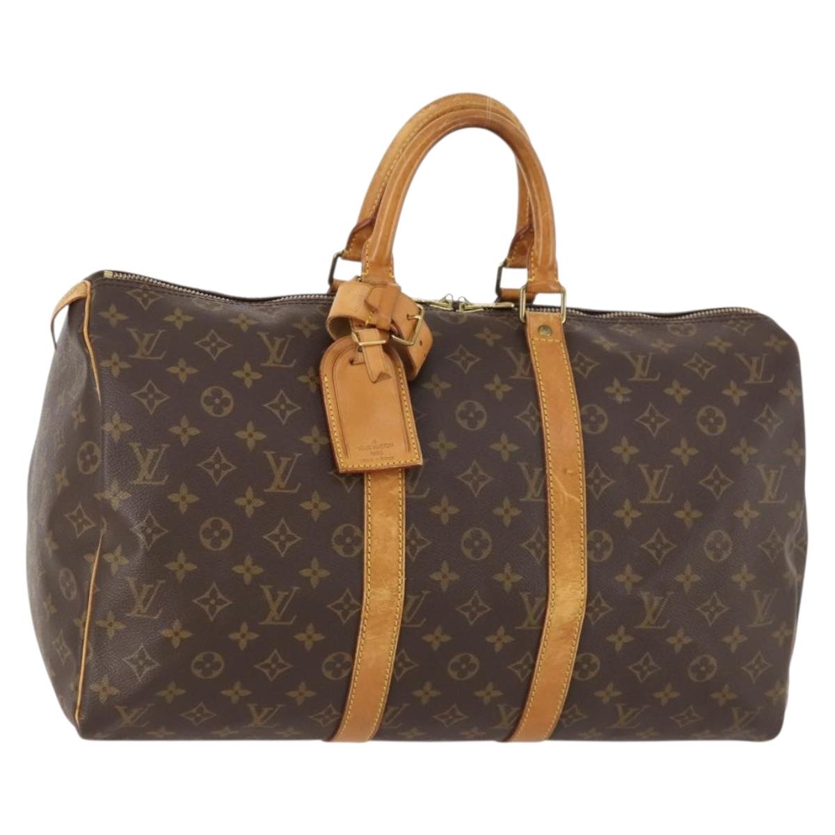 LOUIS VUITTON Monogram Keepall 45 Boston Bag M41428 LV Auth BA10835