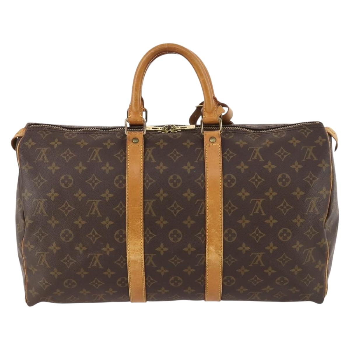 LOUIS VUITTON Monogram Keepall 45 Boston Bag M41428 LV Auth BA10835