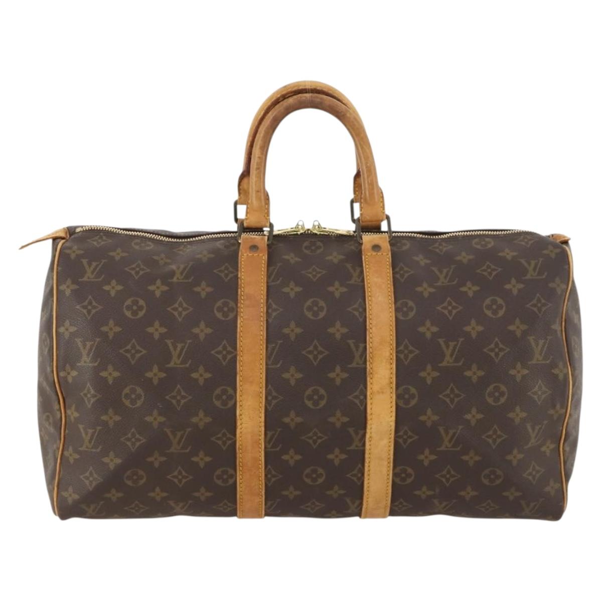 LOUIS VUITTON Monogram Keepall 45 Boston Bag M41428 LV Auth BA10838