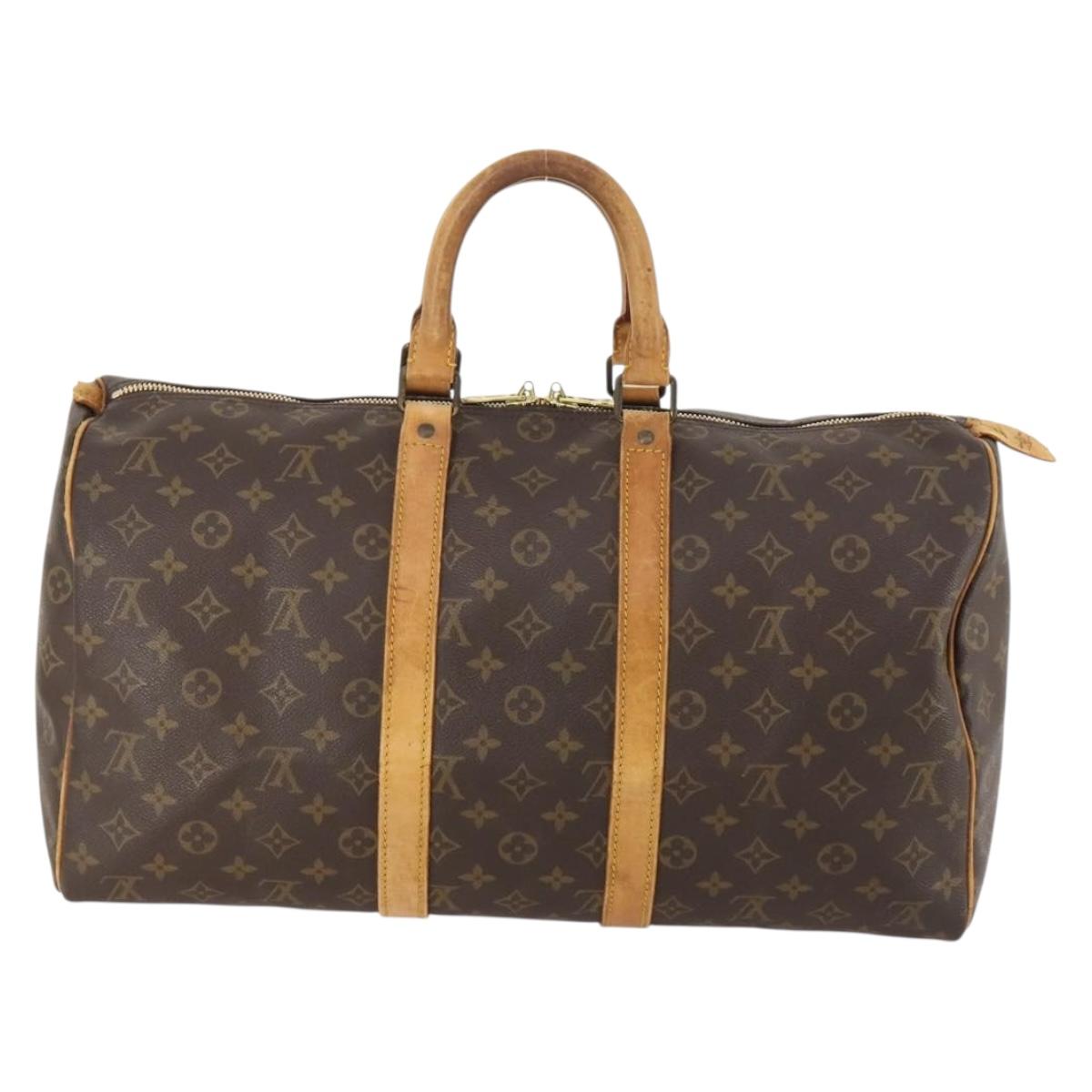 LOUIS VUITTON Monogram Keepall 45 Boston Bag M41428 LV Auth BA10838