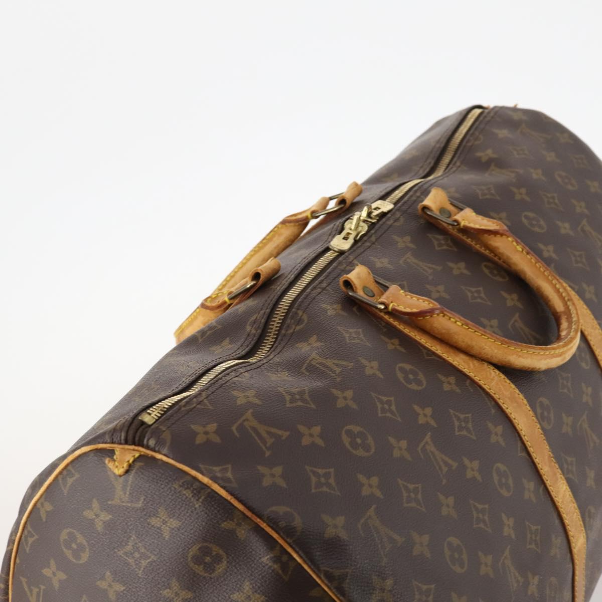 LOUIS VUITTON Monogram Keepall 55 Boston Bag M41424 LV Auth BA10839