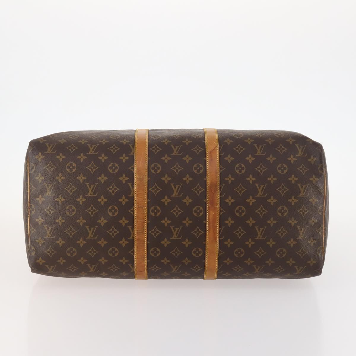LOUIS VUITTON Monogram Keepall 55 Boston Bag M41424 LV Auth BA10839