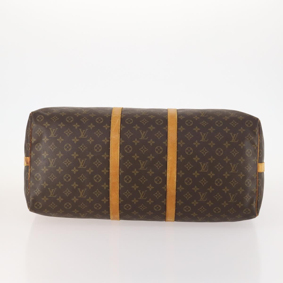 LOUIS VUITTON Monogram Keepall Bandouliere 60 Boston Bag M41412 LV Auth BA10840
