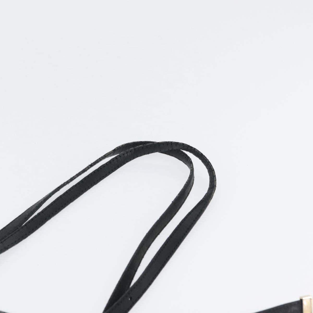 Jimmy Choo Tote Bag Leather Black Gold Auth BA10854