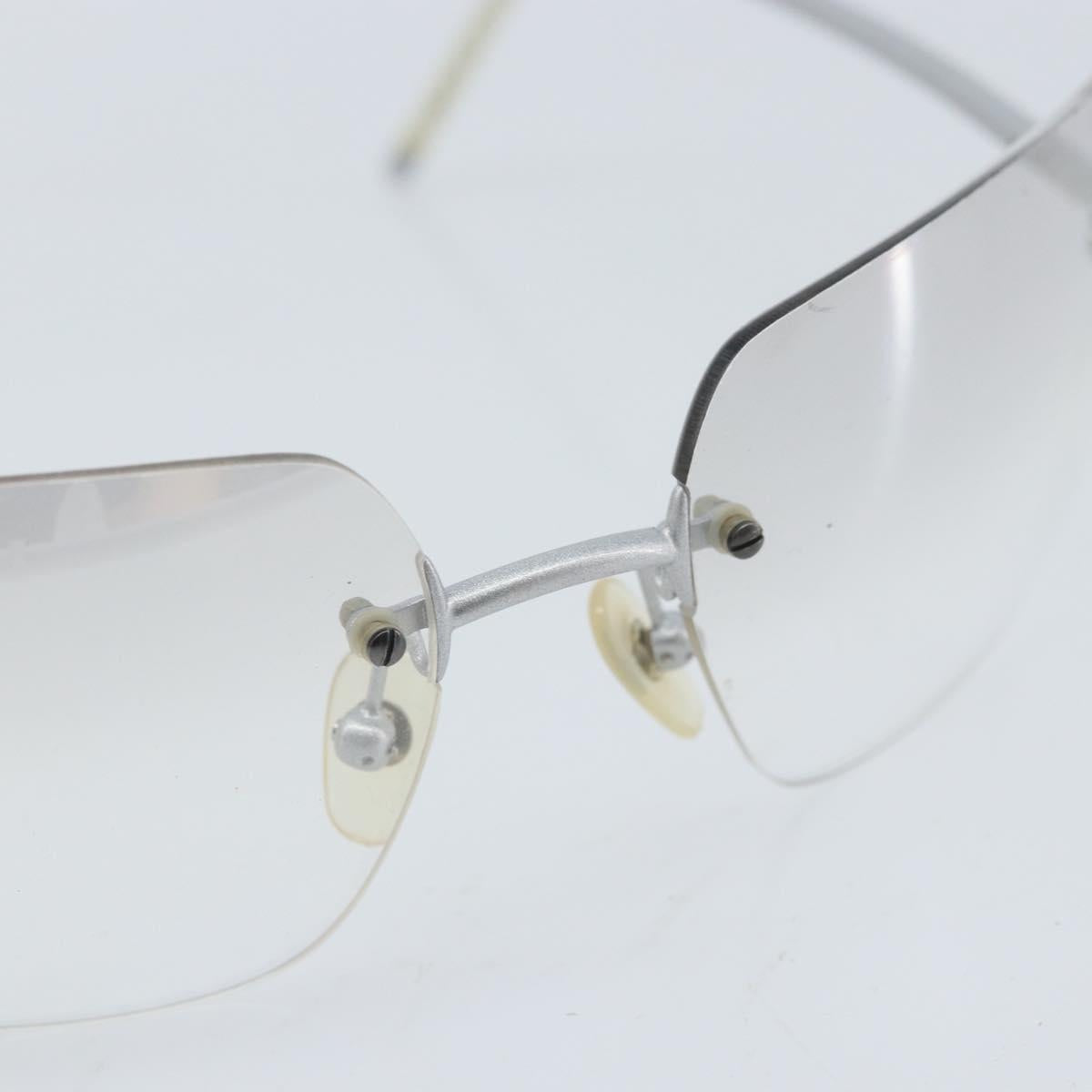 CHANEL Sunglasses metal Silver 4035 CC Auth BA10860