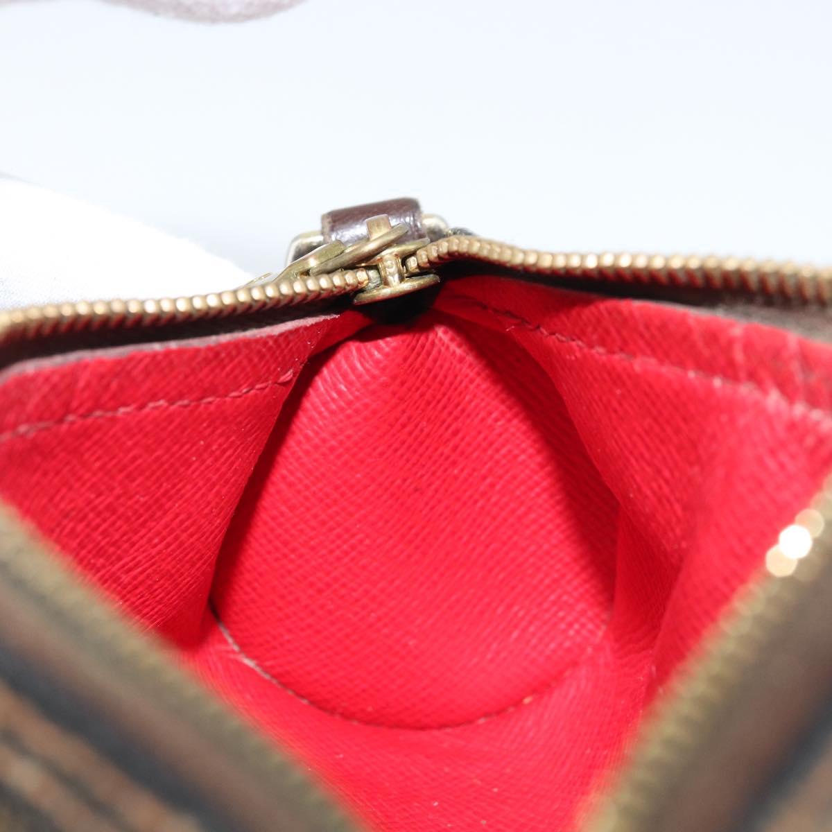 LOUIS VUITTON Damier Ebene Papillon Pouch LV Auth BA10869