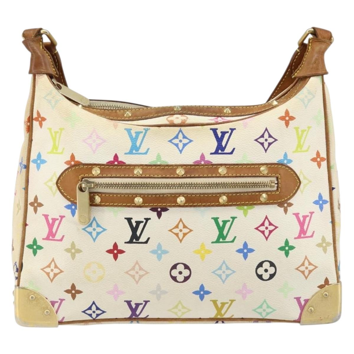 LOUIS VUITTON Monogram Multicolor Boulogne Bag White M92660 LV Auth BA10879