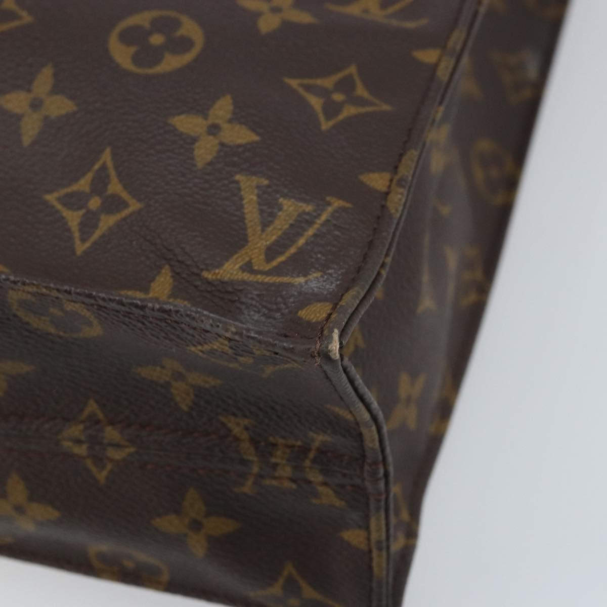 LOUIS VUITTON Monogram Sac Plat Hand Bag M51140 LV Auth BA10883